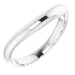 18K White Band for 12 mm Round Ring - STULLER- Diamond Cellar
