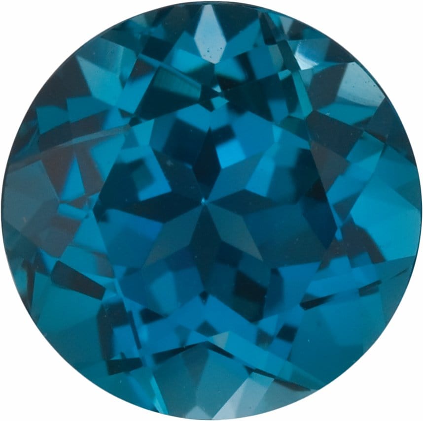 8 mm Round Faceted AA London Blue Topaz - STULLER- Diamond Cellar