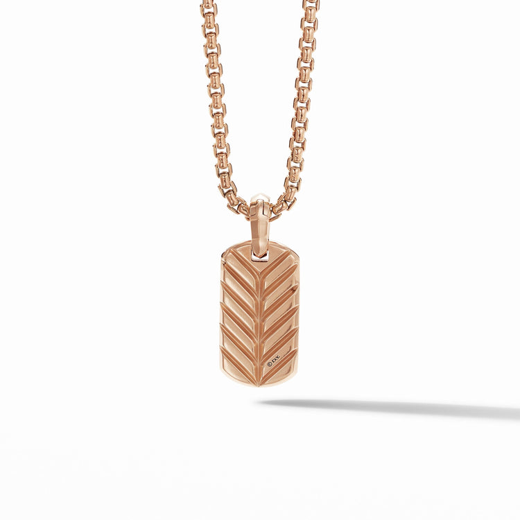 Pave Pink Sapphire Tag in 18K Rose Gold