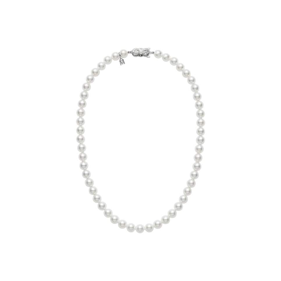 Akoya Cultured Pearl Everyday Essentials Princess Necklace - Mikimoto- Diamond Cellar