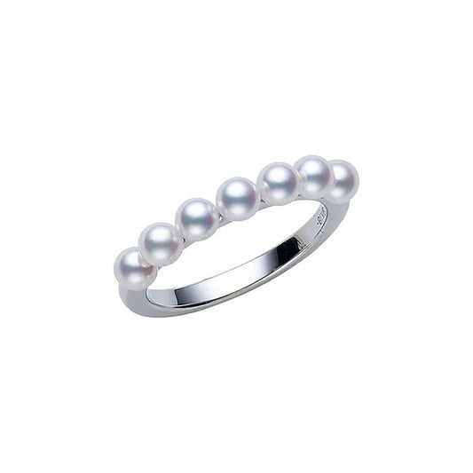 Akoya Cultured Pearl Ring - Mikimoto- Diamond Cellar