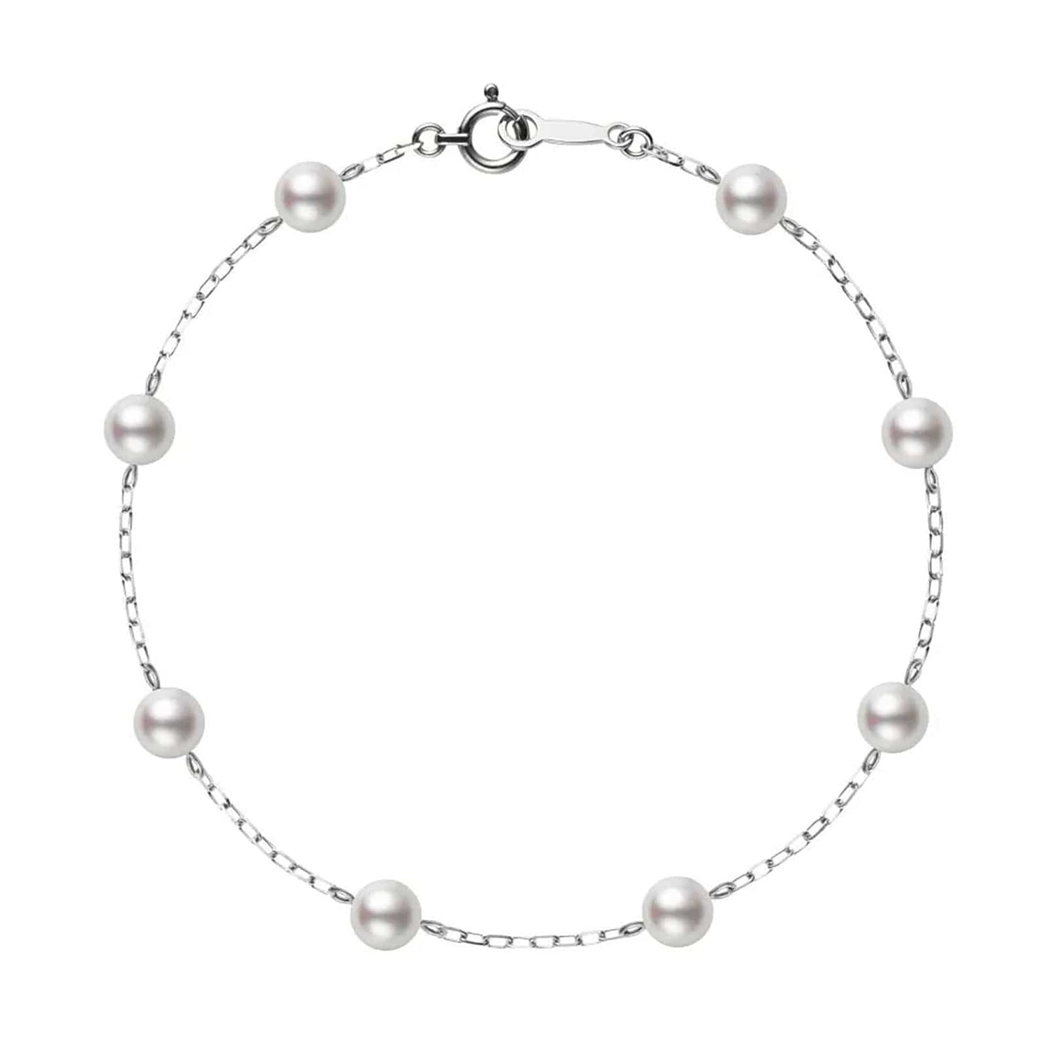 Akoya Cultured Pearl Station Everyday Essentials Bracelet (6-5.5mm A+) - Mikimoto- Diamond Cellar