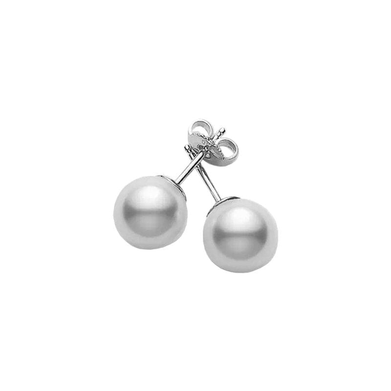 Akoya Pearl Everyday Essentials Stud Earrings (A 7.5-7mm) - Mikimoto- Diamond Cellar