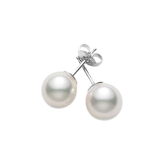Akoya Pearl Everyday Essentials Stud Earrings (A 8-7.5mm) - Mikimoto- Diamond Cellar
