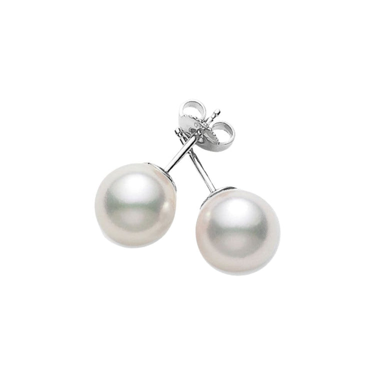 Akoya Pearl Everyday Essentials Stud Earrings (AAA 8-7.5mm) - Mikimoto- Diamond Cellar