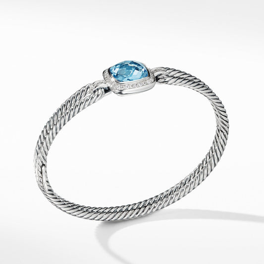 Albion Bracelet with Blue Topaz and Diamonds - David Yurman- Diamond Cellar