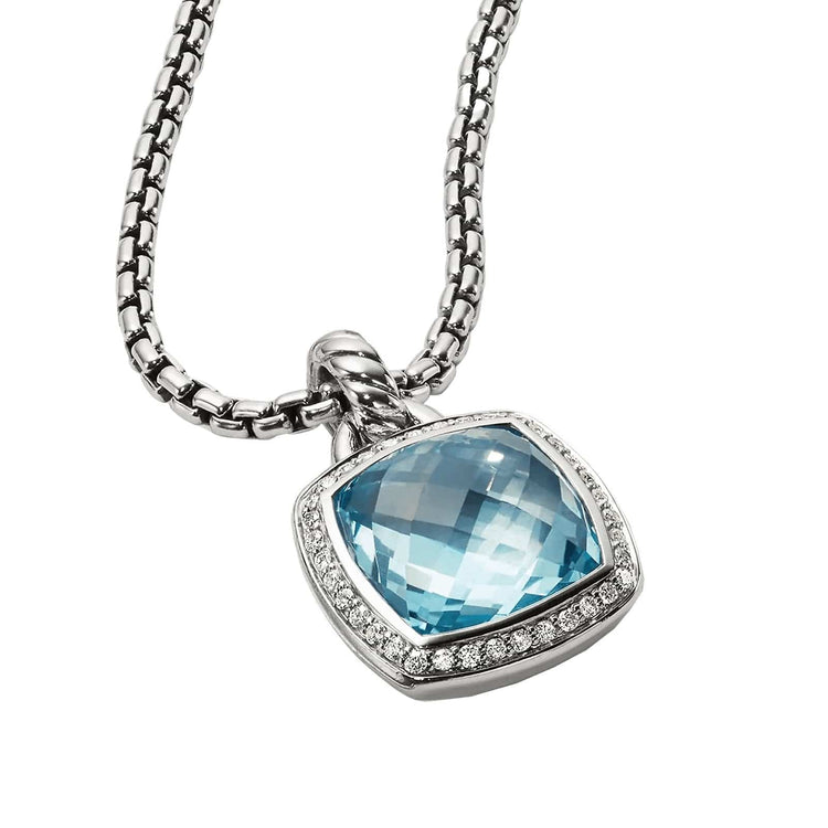 Albion Enhancer with Blue Topaz and Diamonds - David Yurman- Diamond Cellar