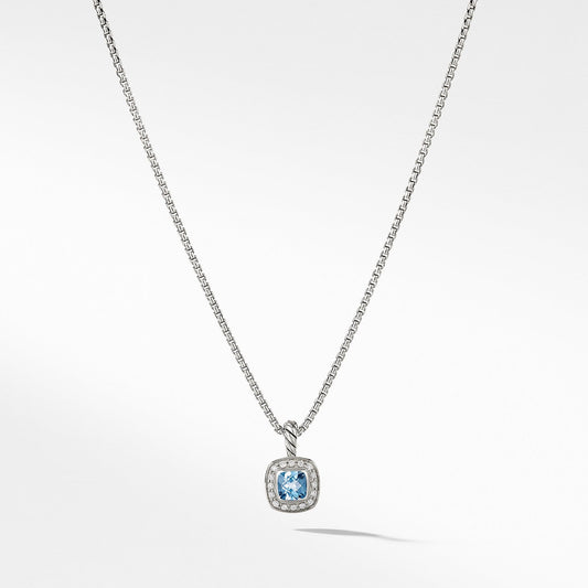 Albion Kids Necklace with Blue Topaz and Diamonds, 4mm - David Yurman- Diamond Cellar