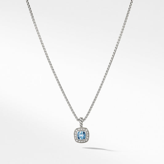 Albion Kids Necklace with Blue Topaz and Diamonds, 4mm - David Yurman- Diamond Cellar