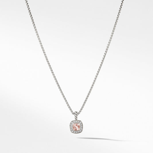 Albion Kids Necklace with Morganite and Diamonds, 4mm - David Yurman- Diamond Cellar