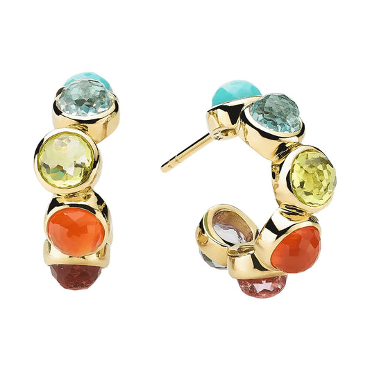 All-Stone Tiny Hoop Earrings in Rainbow - Ippolita- Diamond Cellar