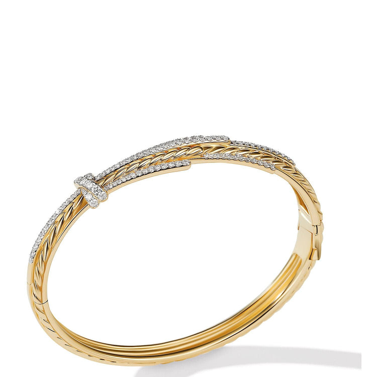 Angelika Bracelet in 18K Yellow Gold with Pave Diamonds - David Yurman- Diamond Cellar