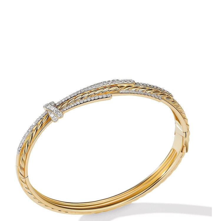 Angelika Bracelet in 18K Yellow Gold with Pave Diamonds - David Yurman- Diamond Cellar