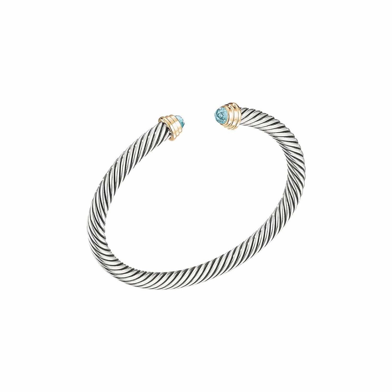 Aquamarine Cable Kids Cuff - David Yurman- Diamond Cellar