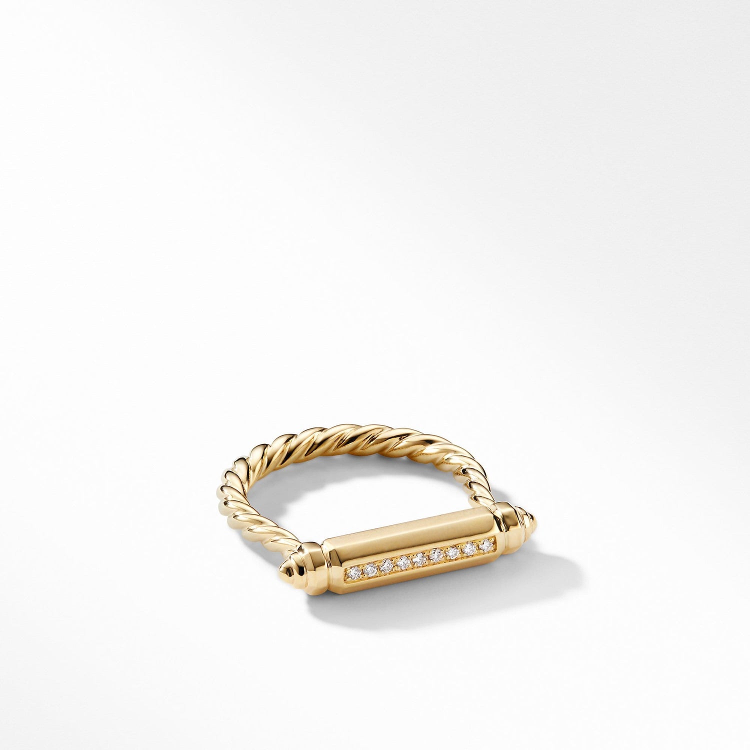 Barrels Ring with Diamonds in 18K Gold - David Yurman- Diamond Cellar