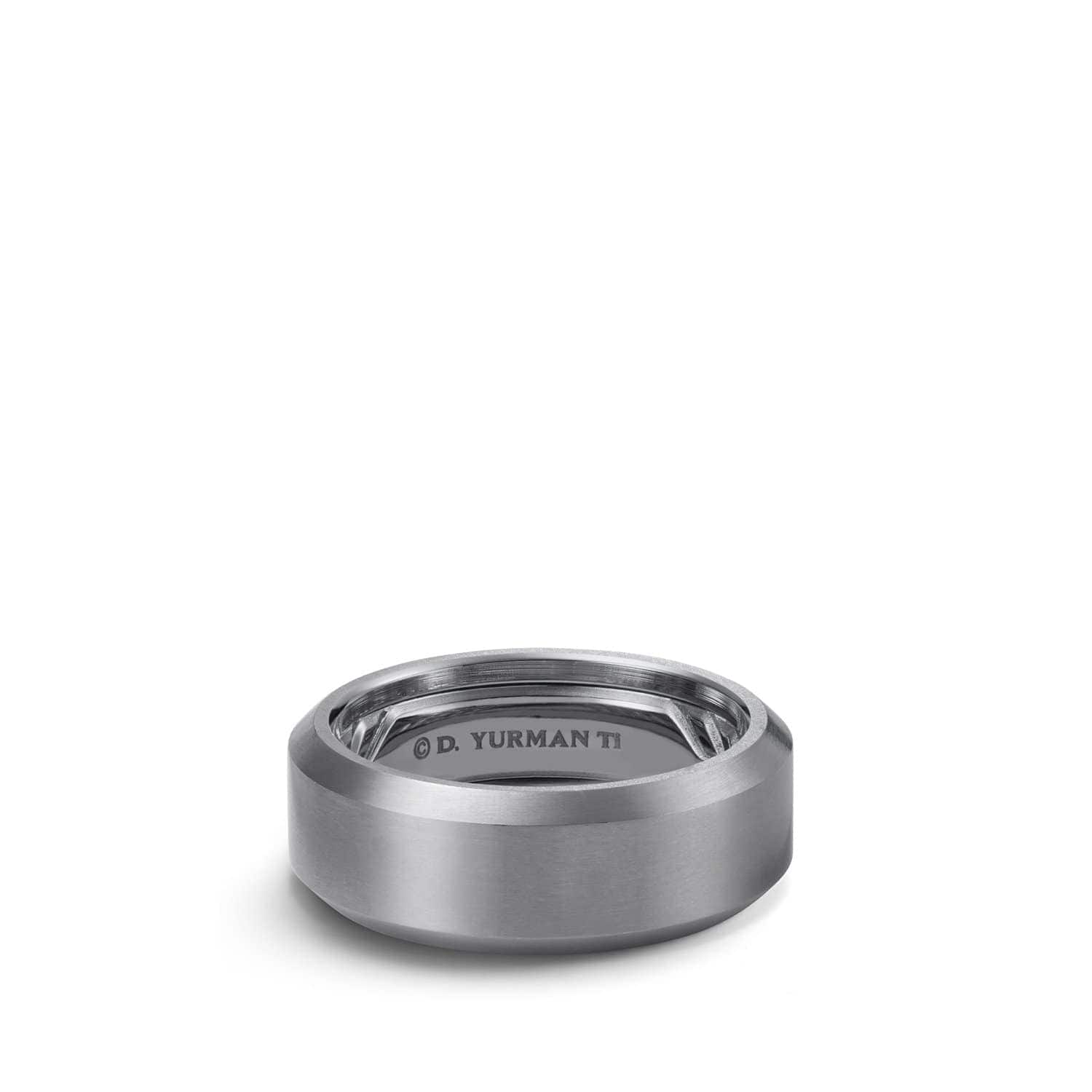 Beveled Band in Grey Titanium - David Yurman- Diamond Cellar