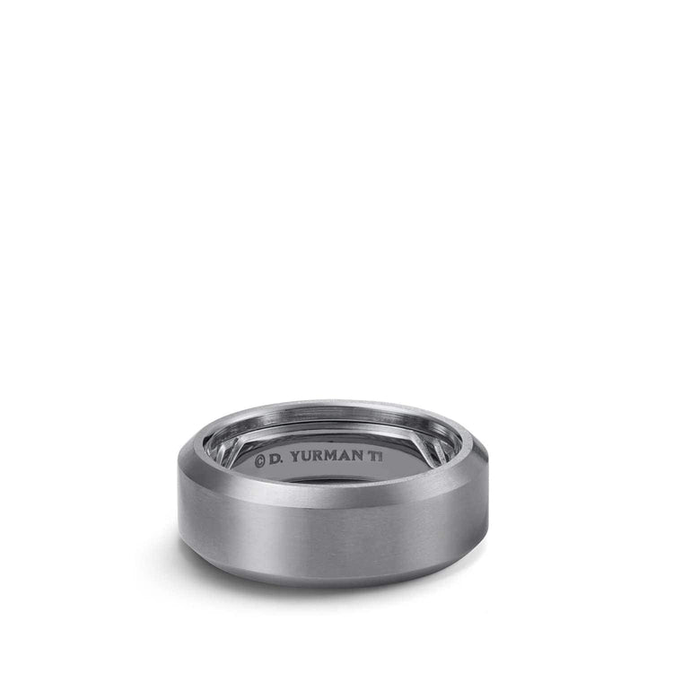 Beveled Band in Grey Titanium - David Yurman- Diamond Cellar
