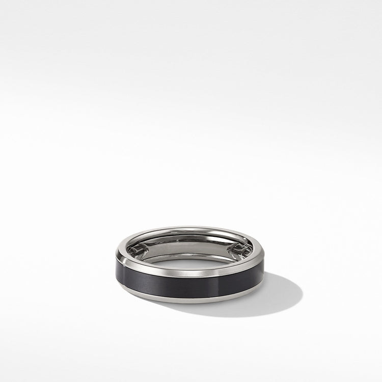 Beveled Band Ring in Grey Titanium with Black Titanium - David Yurman- Diamond Cellar