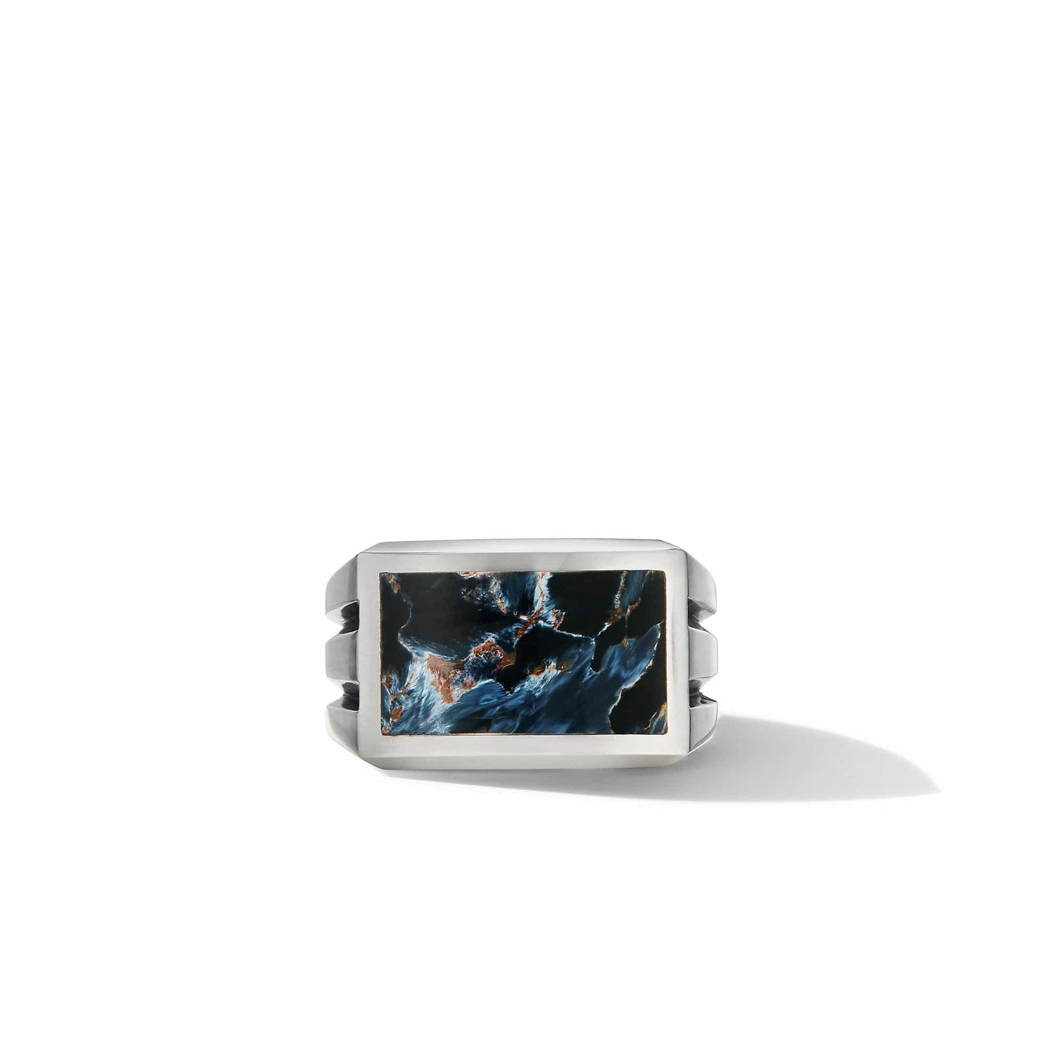 Beveled Signet Ring with Pietersite - David Yurman- Diamond Cellar