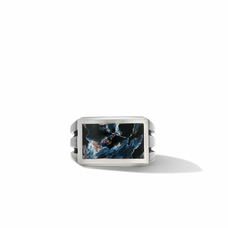 Beveled Signet Ring with Pietersite - David Yurman- Diamond Cellar