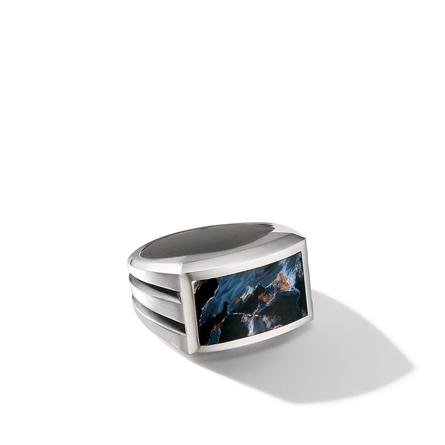 Beveled Signet Ring with Pietersite - David Yurman- Diamond Cellar