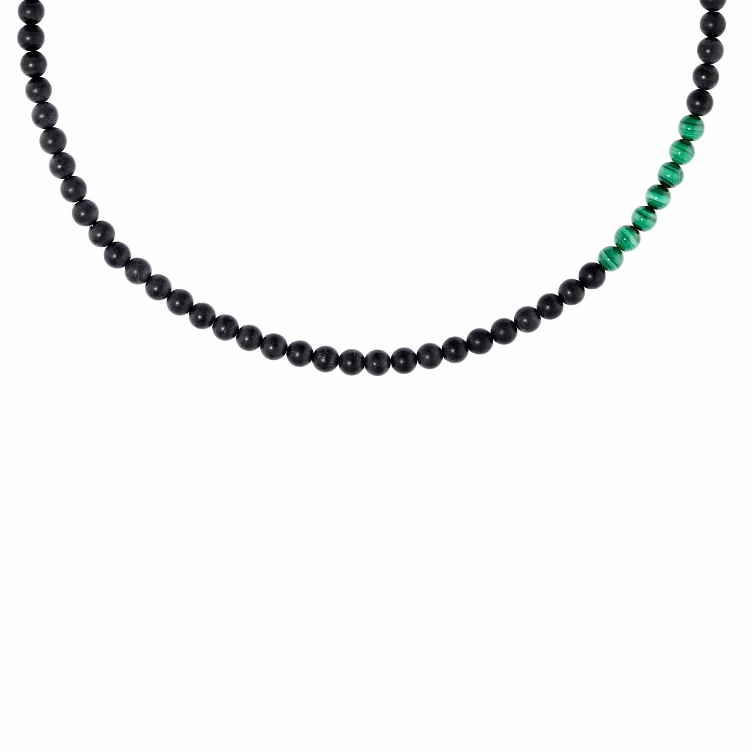 Black Onyx & Malachite Thorn Bead Necklace - Stephen Webster- Diamond Cellar