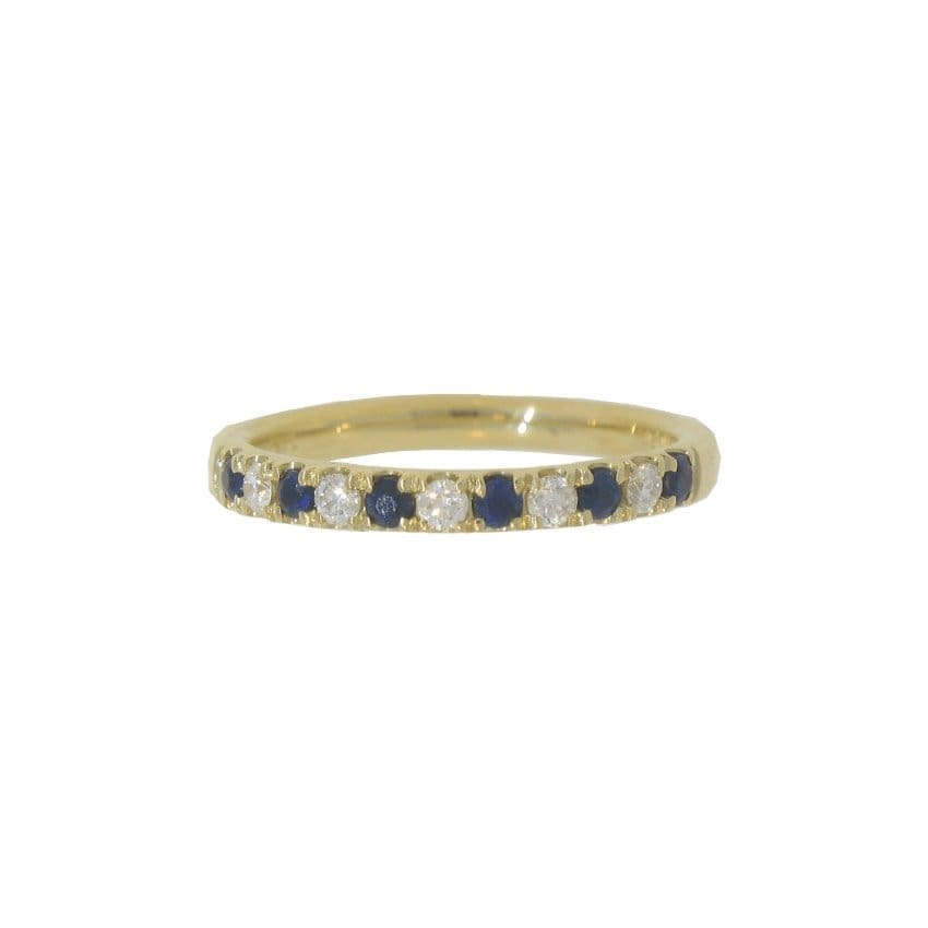 Blue Sapphire and Diamond Band - Forevermark- Diamond Cellar