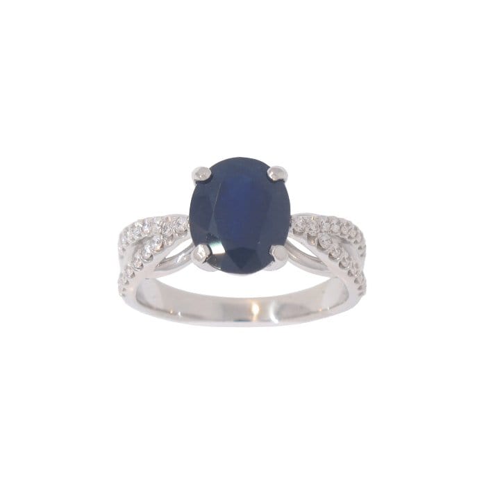 Blue Sapphire and Diamond Ring - Diamond Cellar- Diamond Cellar