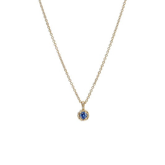 Blue Sapphire Cable Kids Necklace - David Yurman- Diamond Cellar