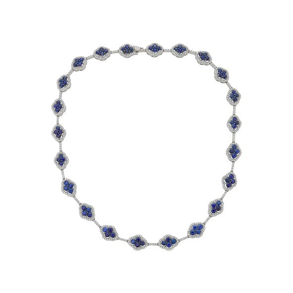 Blue Sapphire & Diamond Pacha Necklace - Piranesi- Diamond Cellar