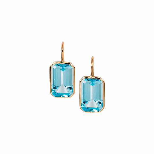 Blue Topaz Gossip Earrings - Goshwara- Diamond Cellar