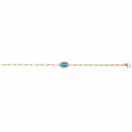 Blue Topaz Manhattan Bracelet - Goshwara- Diamond Cellar