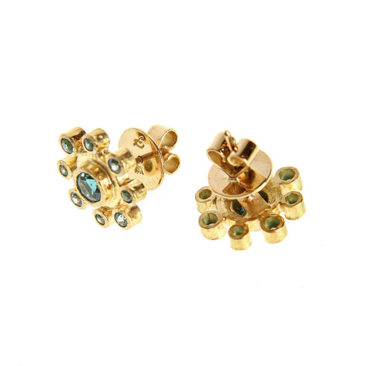 Blue Zircon Earrings - Elizabeth Locke Jewels- Diamond Cellar