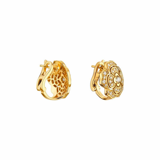 Bouton de Camélia Earrings - Chanel- Diamond Cellar