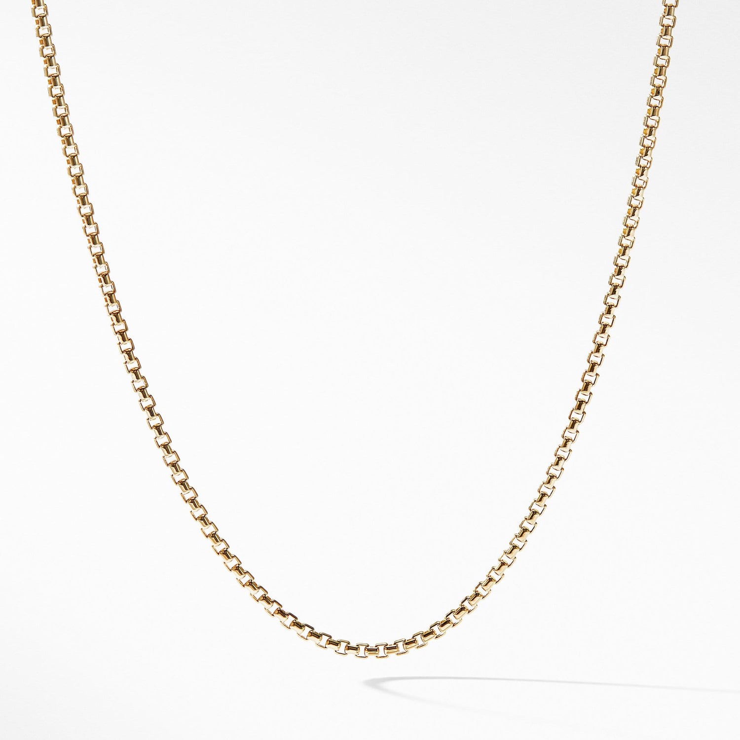 Box Chain Necklace in 18K Gold, 1.7mm - David Yurman- Diamond Cellar