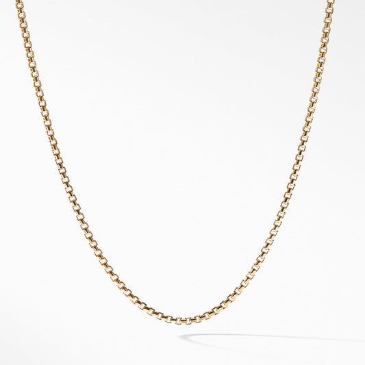 Box Chain Necklace in 18K Gold, 1.7mm - David Yurman- Diamond Cellar