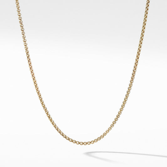 Box Chain Necklace in 18K Gold, 1.7mm - David Yurman- Diamond Cellar