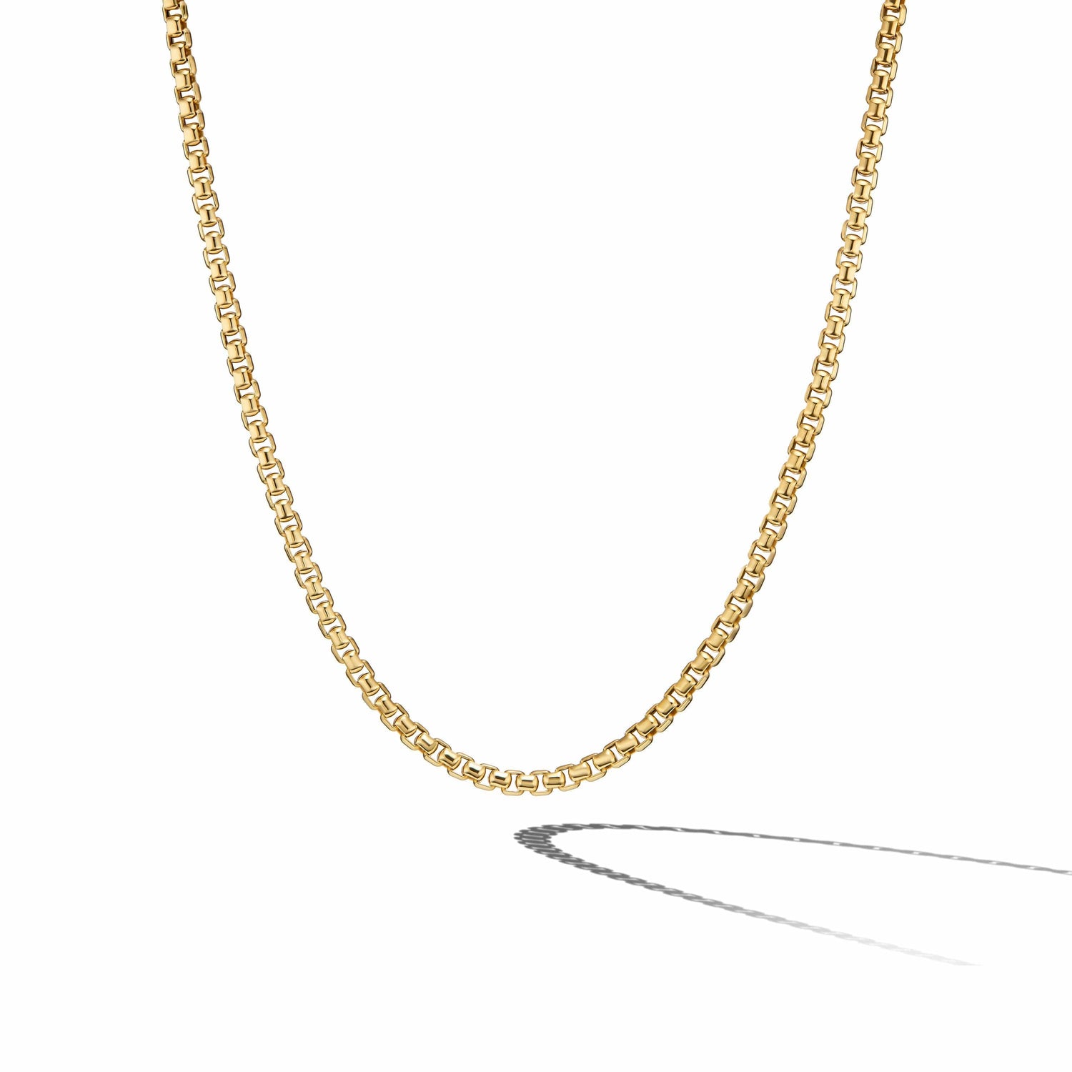 Box Chain Necklace in 18K Yellow Gold, 5mm - David Yurman- Diamond Cellar