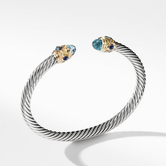 Bracelet with Blue Topaz, Lapis Lazuli and 14K Gold - David Yurman- Diamond Cellar