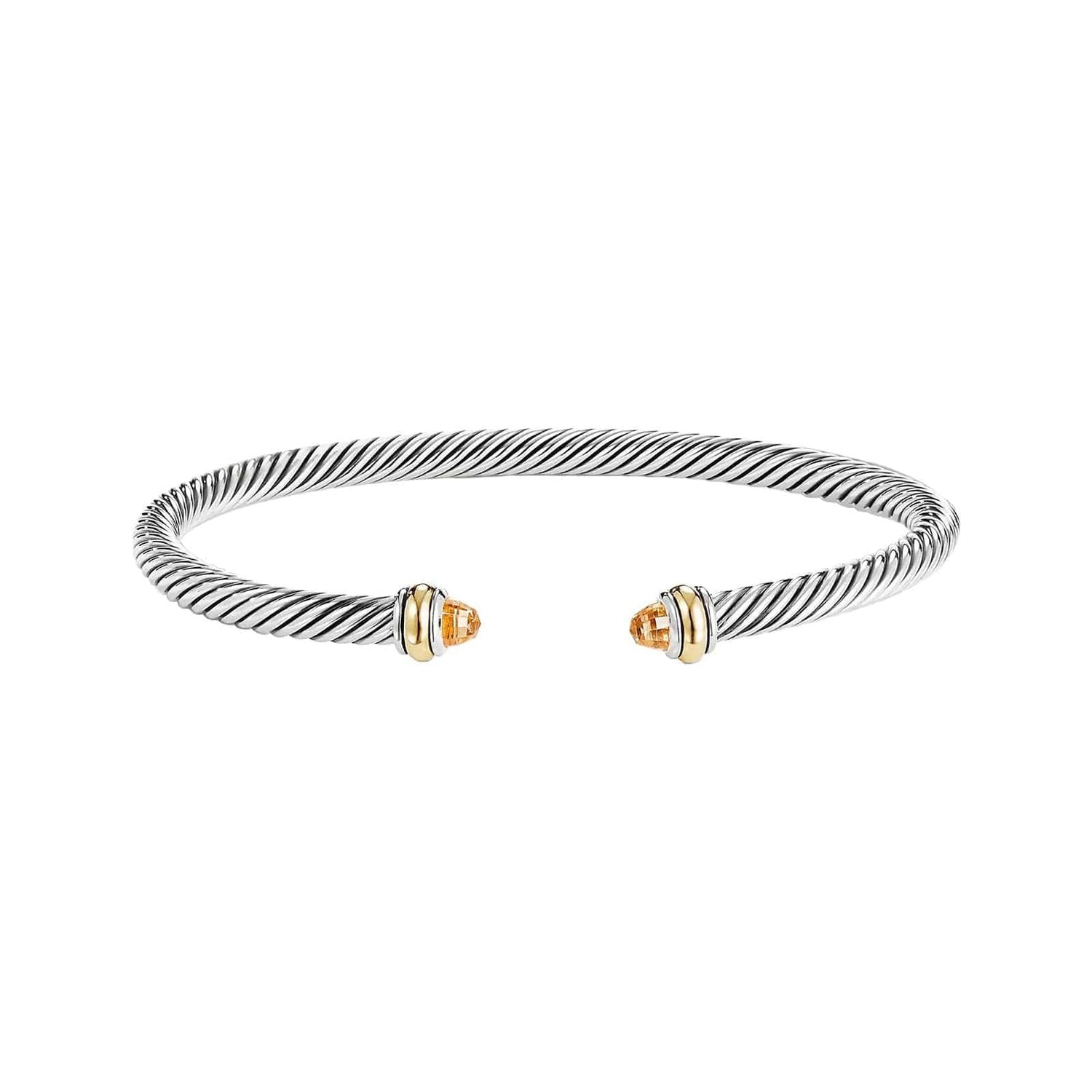 Cable Classic Bracelet in Citrine with 18K Yellow Gold (4mm) - David Yurman- Diamond Cellar