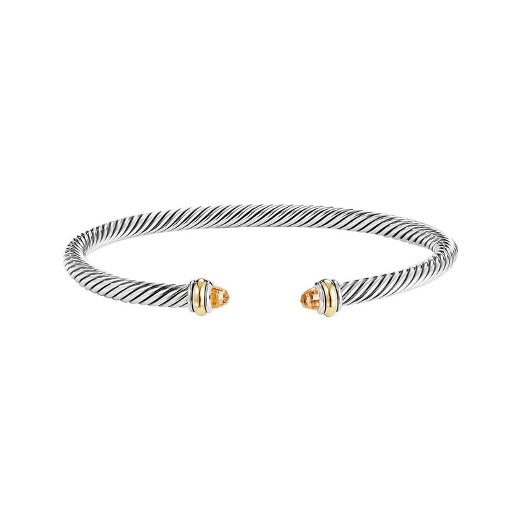 Cable Classic Bracelet in Citrine with 18K Yellow Gold (4mm) - David Yurman- Diamond Cellar