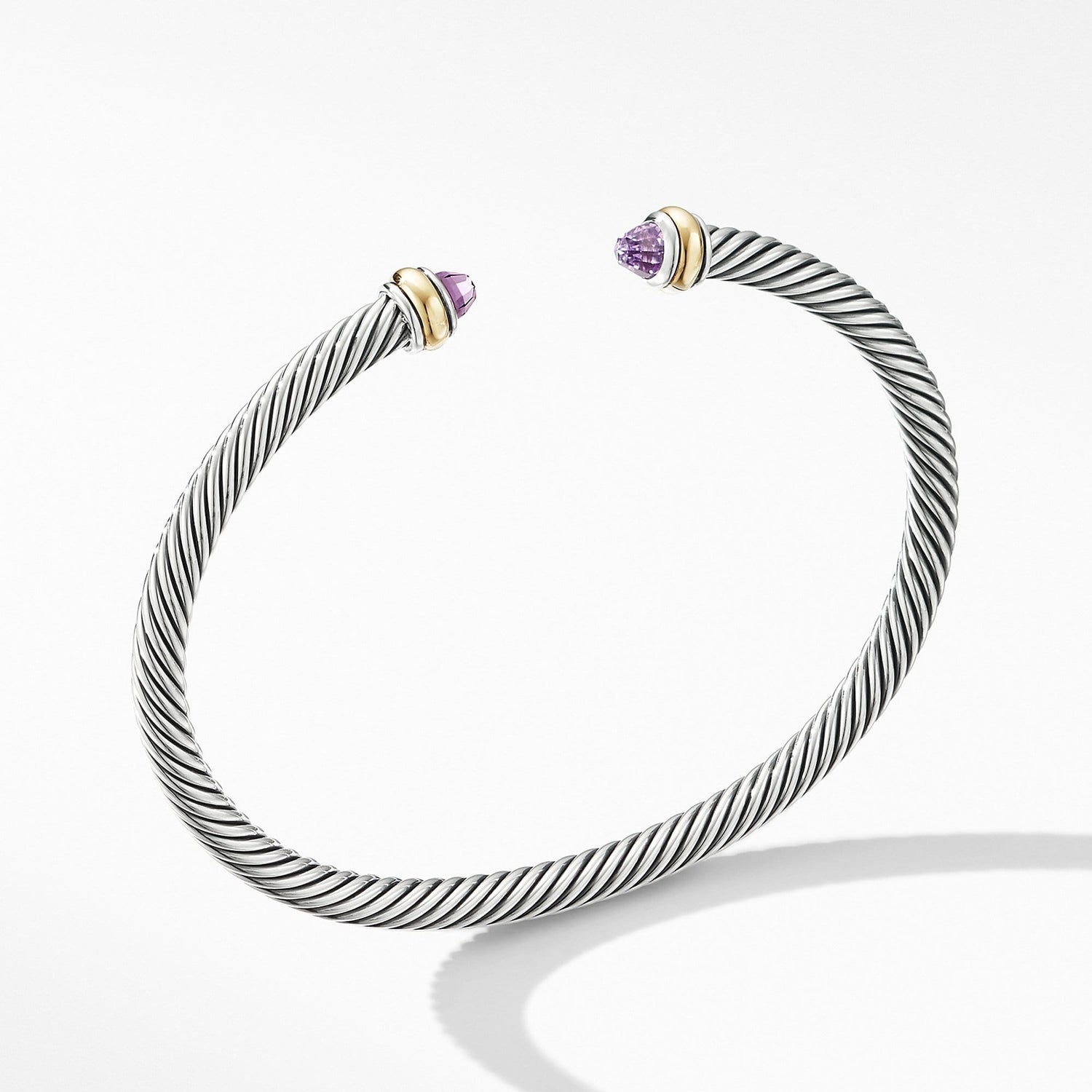 Cable Classic Bracelet with Amethyst and 18K Yellow Gold - David Yurman- Diamond Cellar