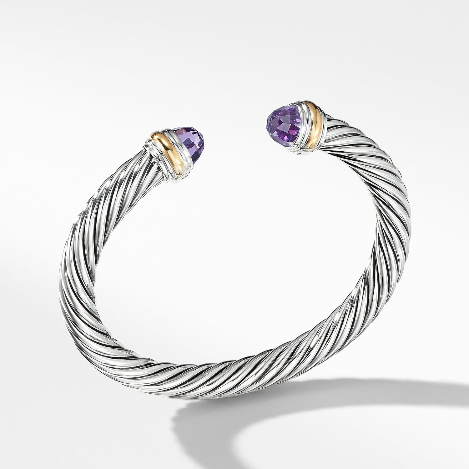 Cable Classics Collection Bracelet with Amethyst and 14K Gold - David Yurman- Diamond Cellar
