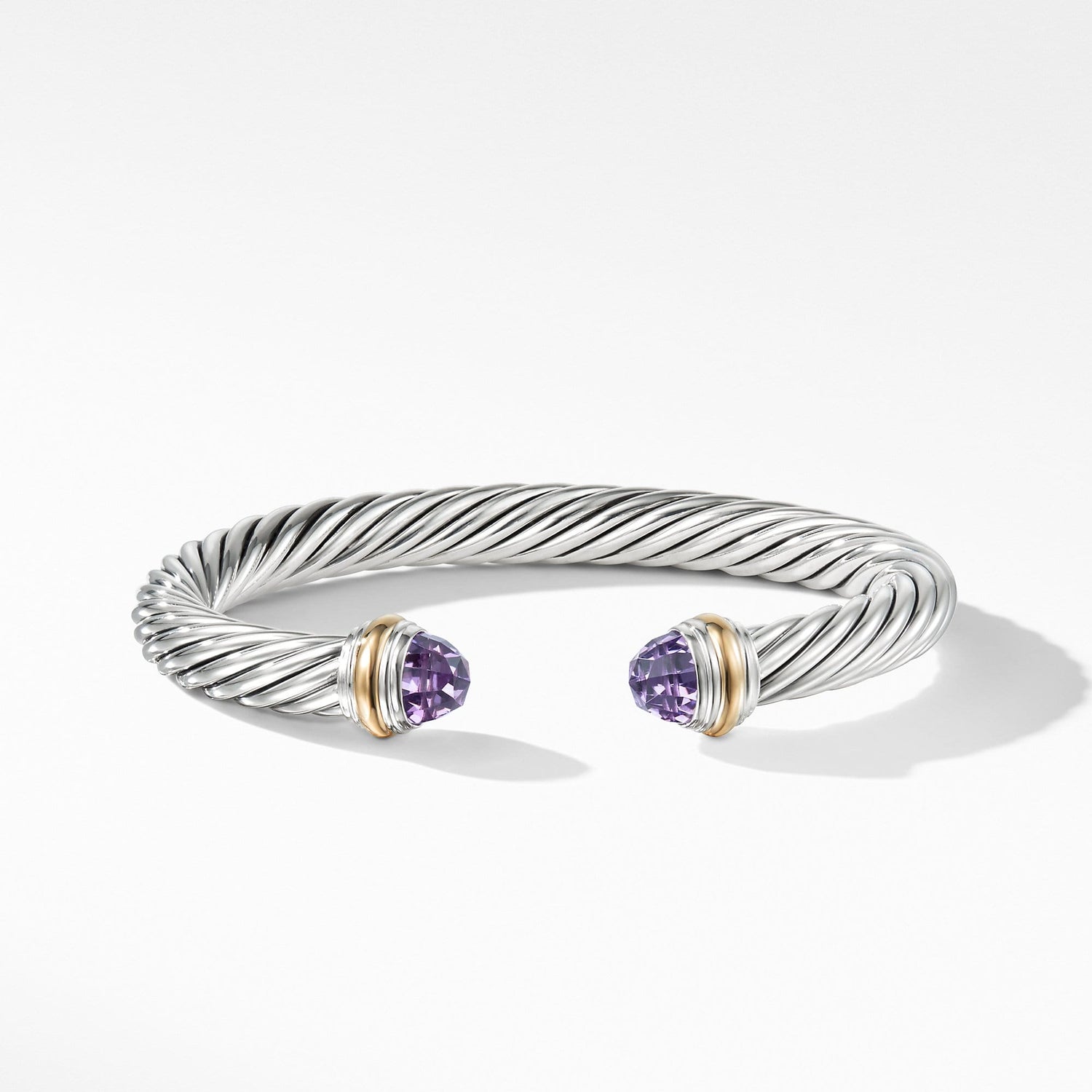 Cable Classics Collection Bracelet with Amethyst and 14K Gold - David Yurman- Diamond Cellar