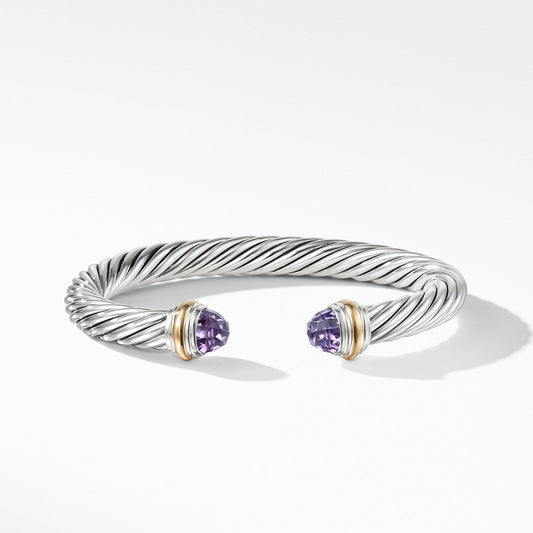 Cable Classics Collection Bracelet with Amethyst and 14K Gold - David Yurman- Diamond Cellar