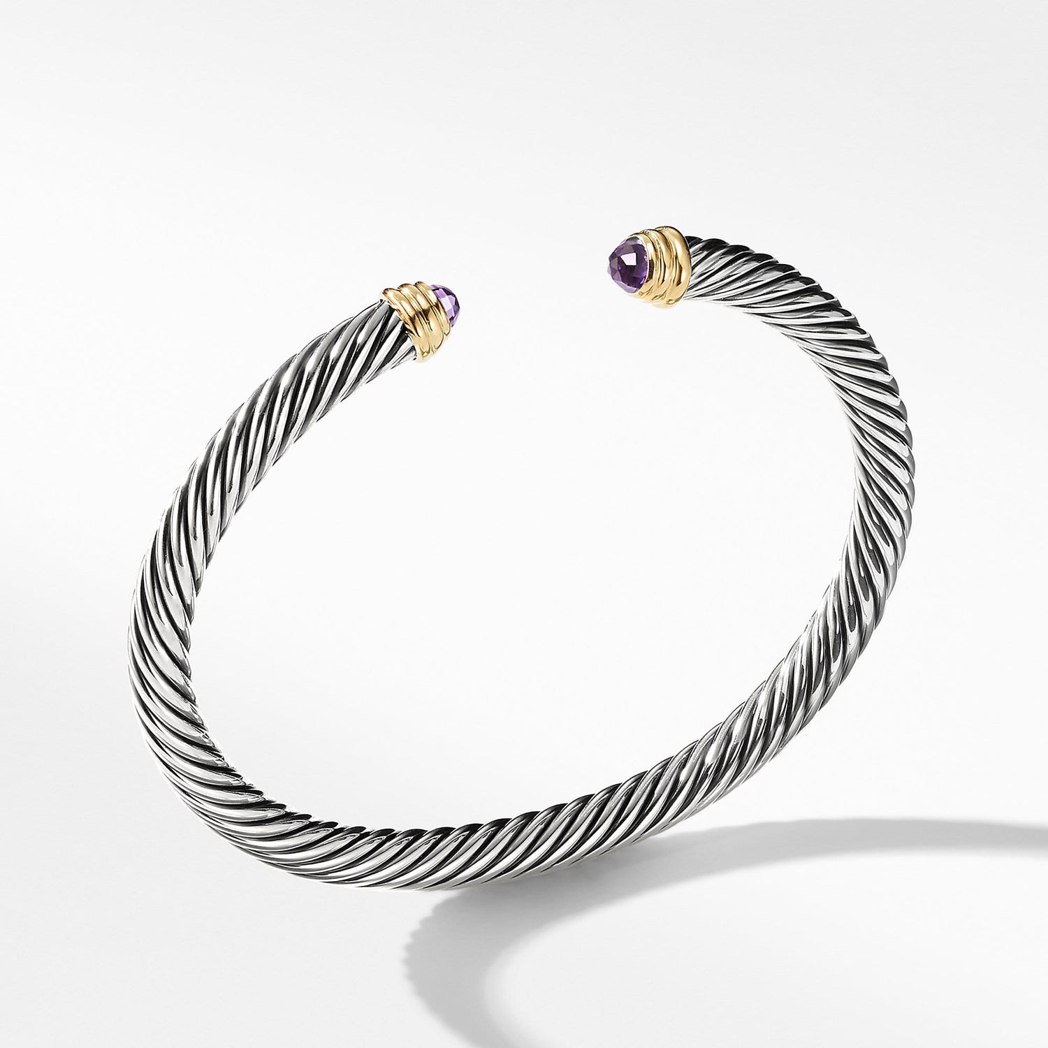 Cable Classics Collection Bracelet with Amethyst and 14K Gold - David Yurman- Diamond Cellar