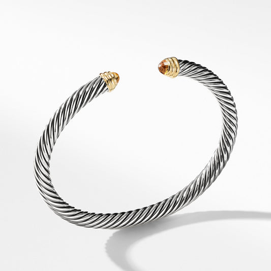 Cable Classics Collection Bracelet with Citrine and 14K Gold - David Yurman- Diamond Cellar