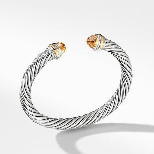 Cable Classics Collection Bracelet with Citrine and 14K Gold - David Yurman- Diamond Cellar