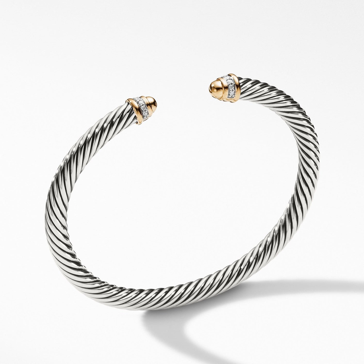 Cable Classics Collection Bracelet with Diamonds and 18K Gold - David Yurman- Diamond Cellar