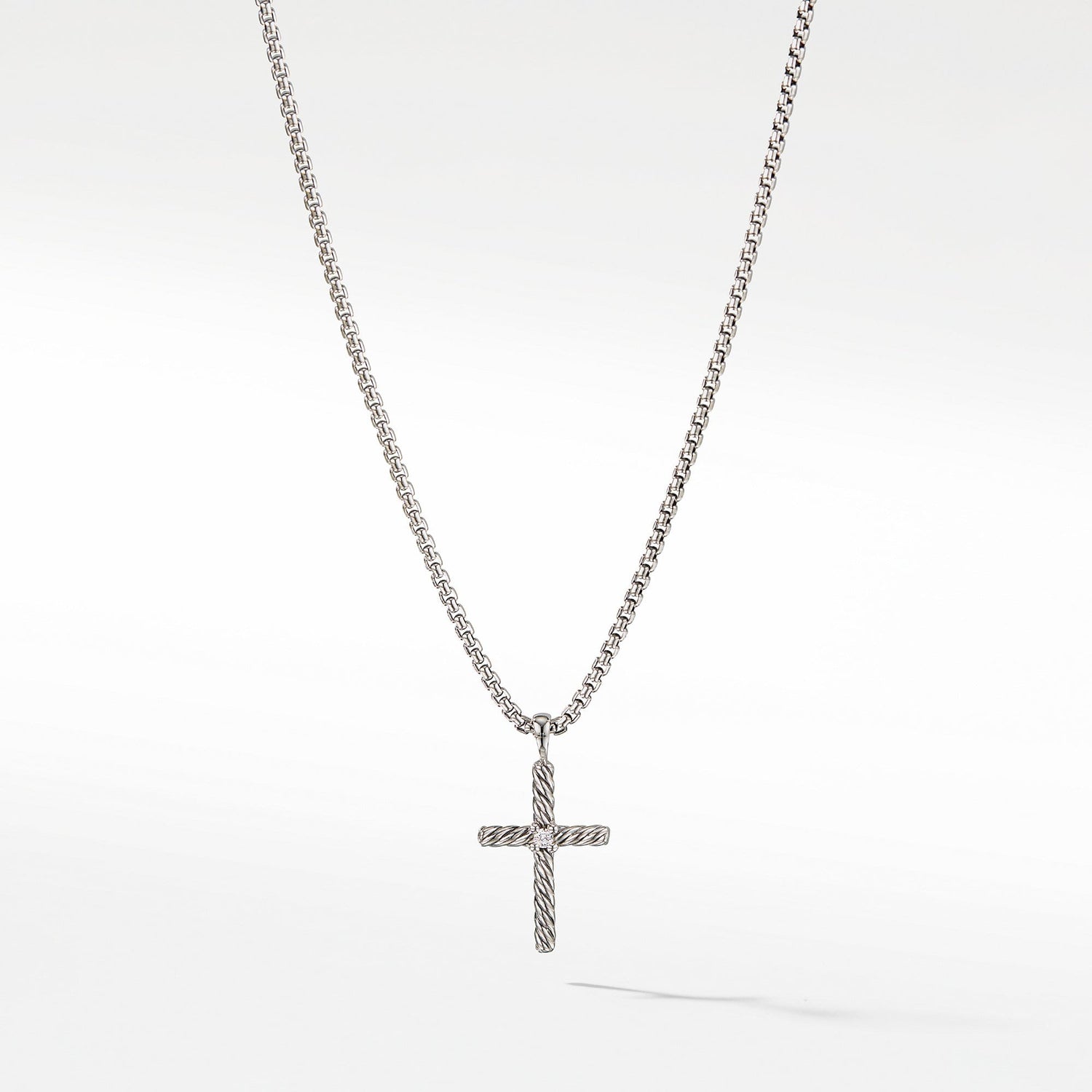 Cable Classics Collection Cross Necklace with Diamond - David Yurman- Diamond Cellar